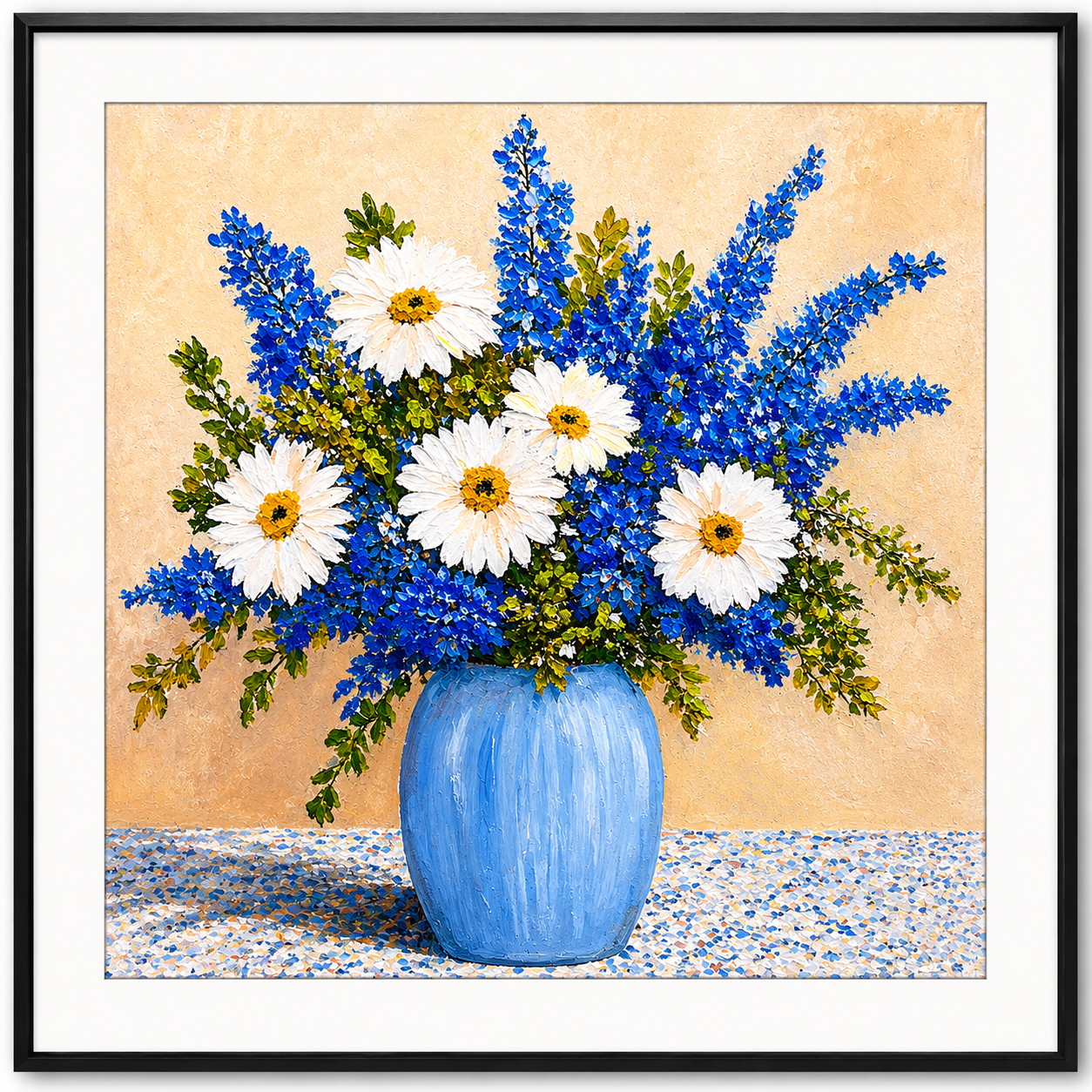 Delphiniums & Daisies
