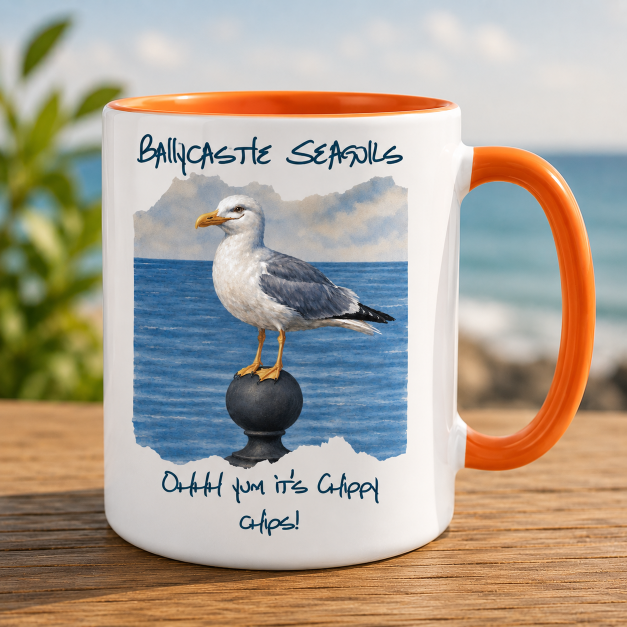 Ballycastle Seagulls Mug Orange